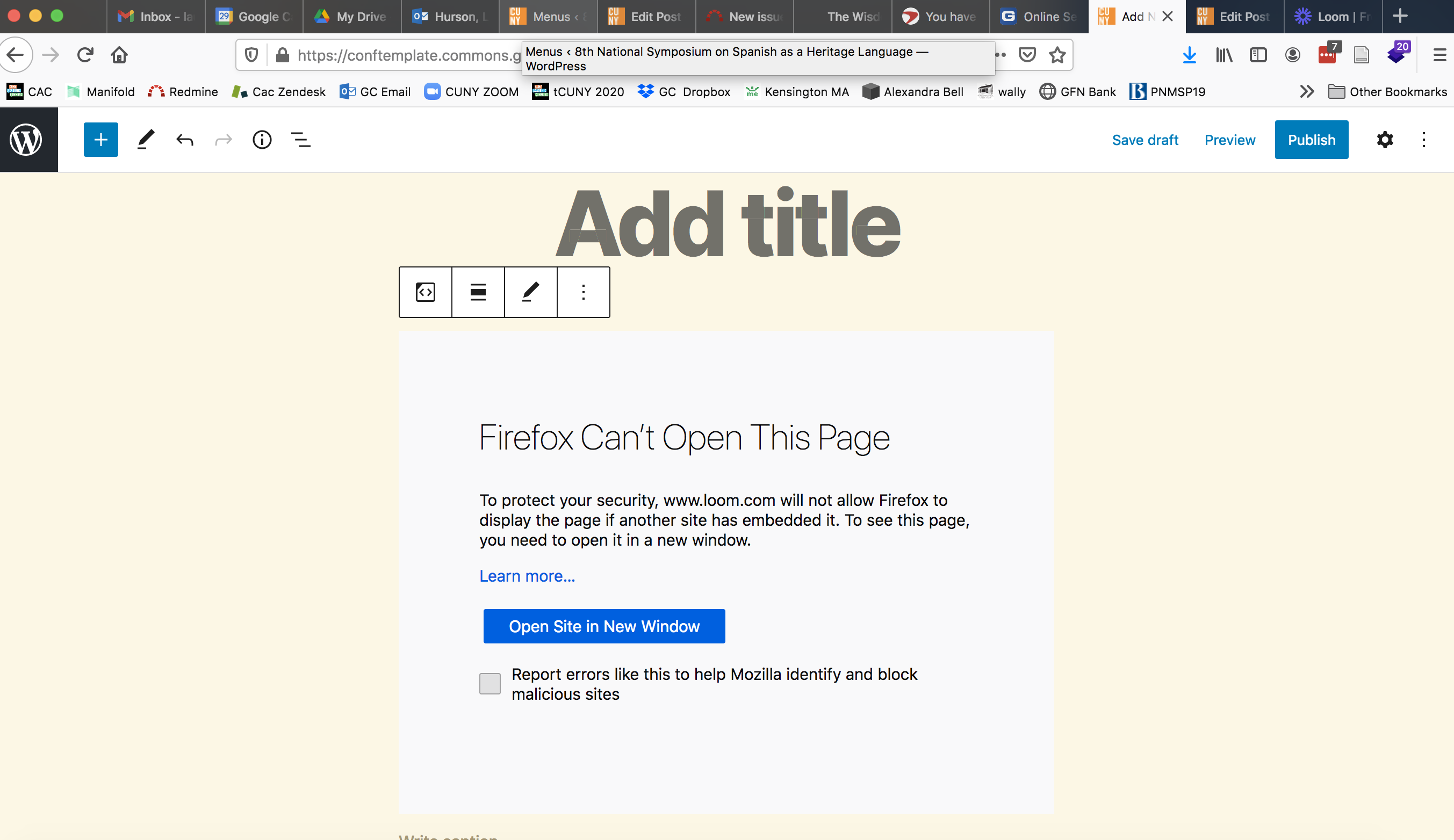Loom+ Firefox, issue, test site.png